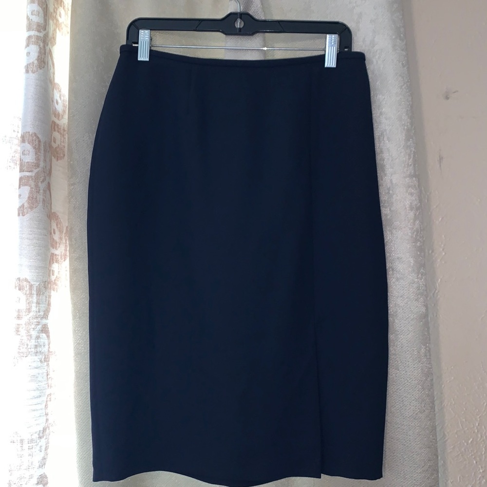 Navy blue pencil skirt